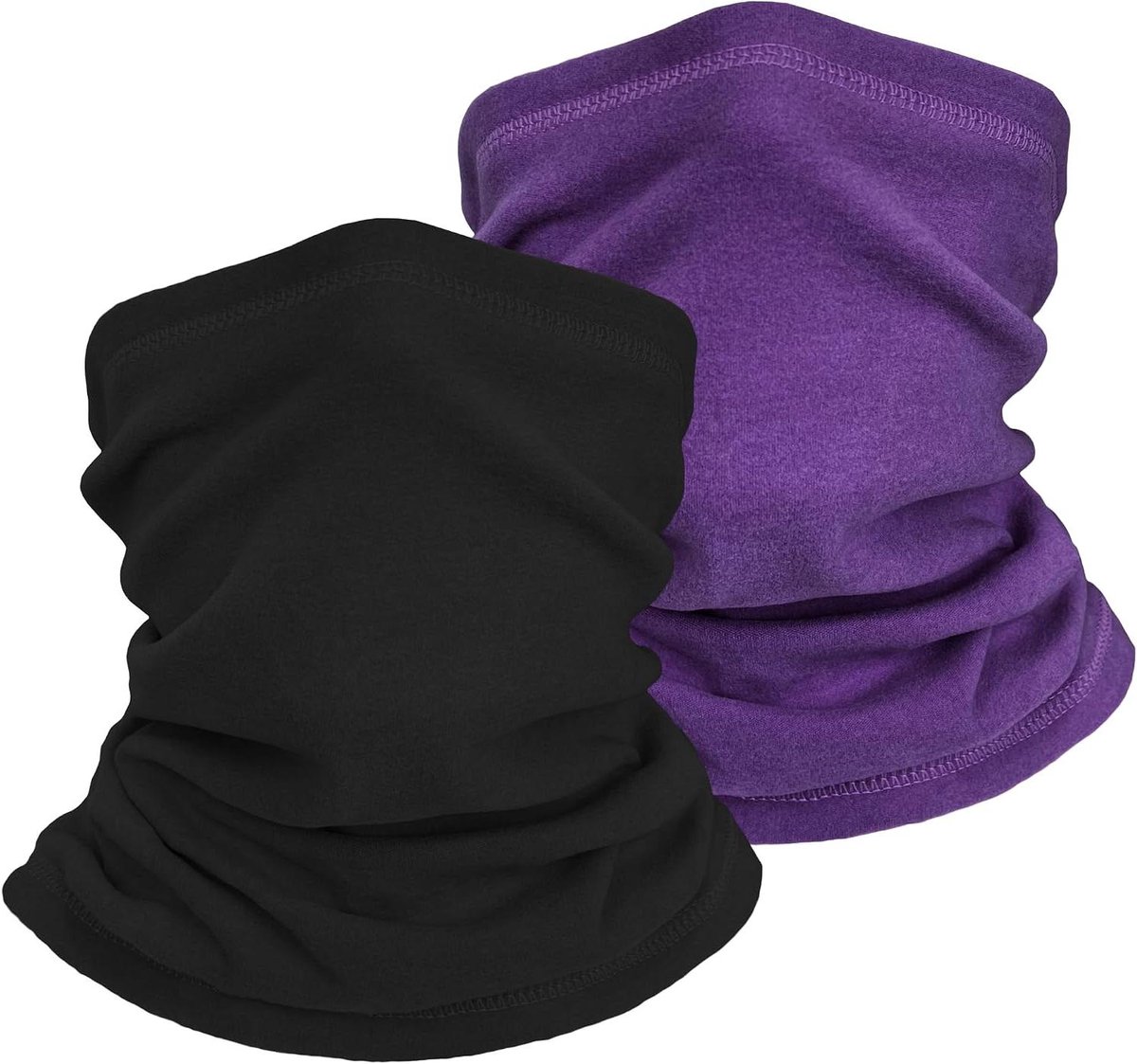 Lussjaal 2-pack - Nekwarmer Buissjaal - Winterse buitenactiviteiten - Multifunctioneel ontwerp - Uniseks - Zwart