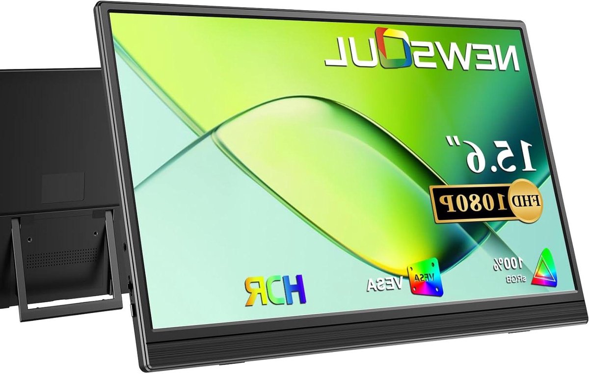 Draagbare Monitor - Extern Scherm - Werk en Entertainment - Full HD HDR IPS - 156 inch - Zwart