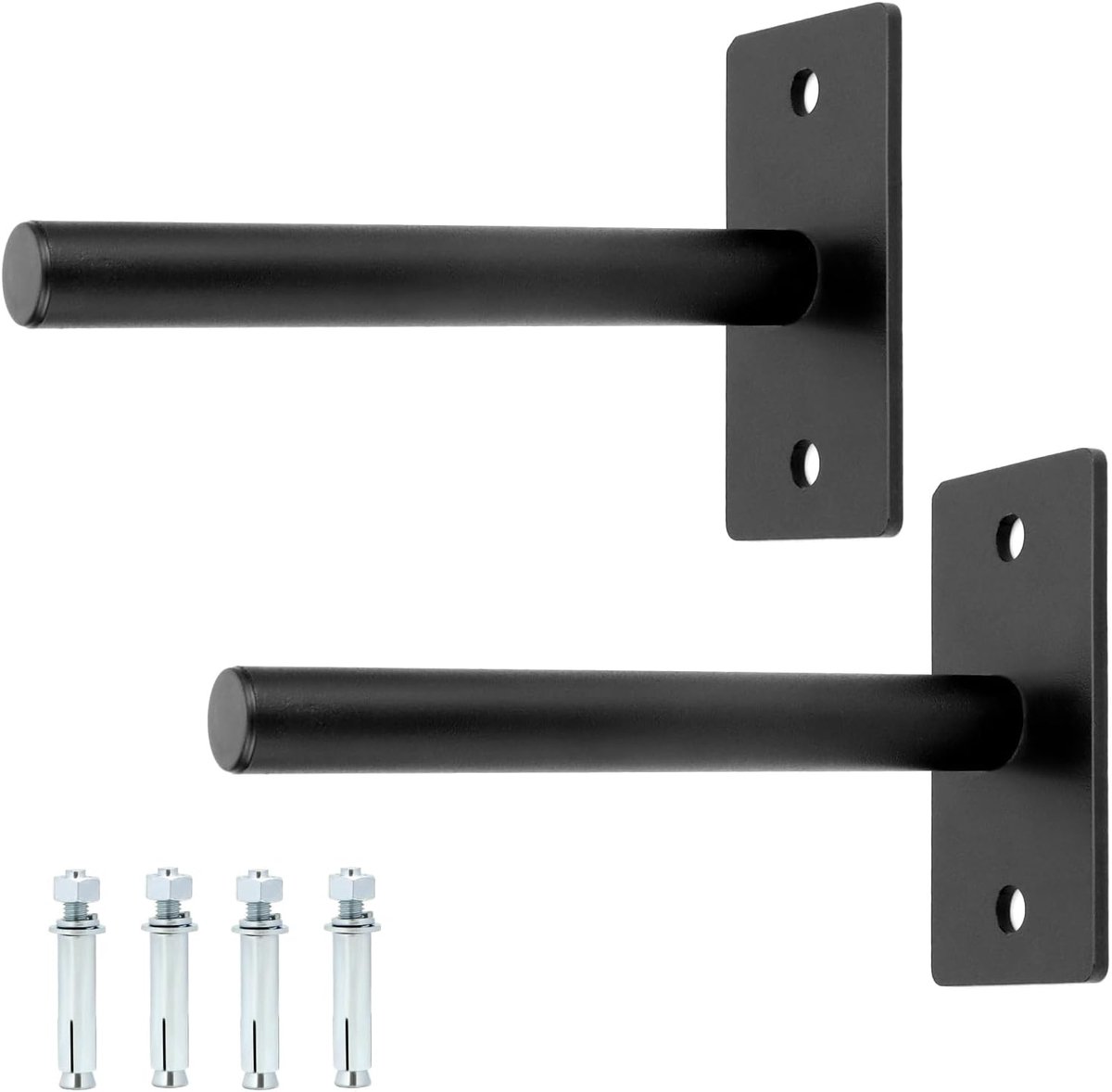 SnelShoppen - 2 Stuks Wandgemonteerde Halterschijfhouder - Robuuste Stalen Constructie - Geschikt voor 2.5 cm, 3 cm, 5 cm Halterschijven - Max. Capaci