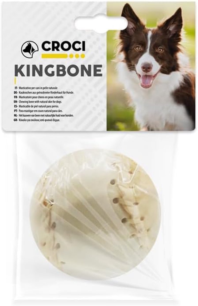 Thijox - Croci Botten voor Honden - Buffelbal 7,5 cm - 12 Stuks - Speelgoed voor Gezonde Tanden - Perfect voor Actieve Honden - Kauwplezier voor Binne