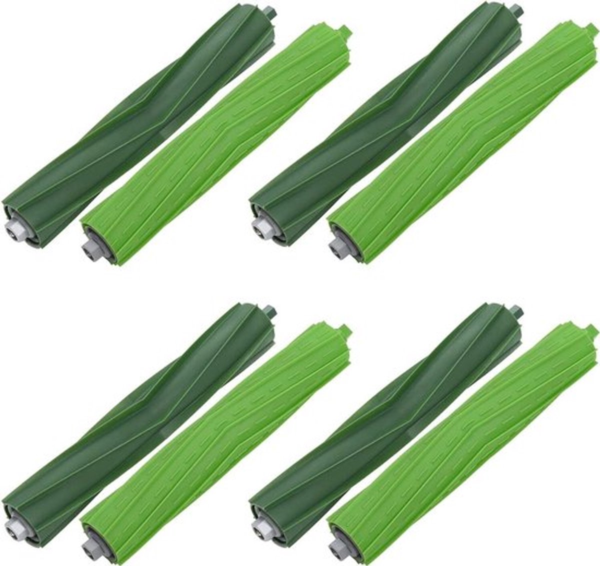 4-delige vervangende rolborstelset voor Geschikt voor e/i/j serie, borstelaccessoires voor Geschikt voor i7 j7 E7 robotstofzuigers, 8 rubberen borstelkoppen.