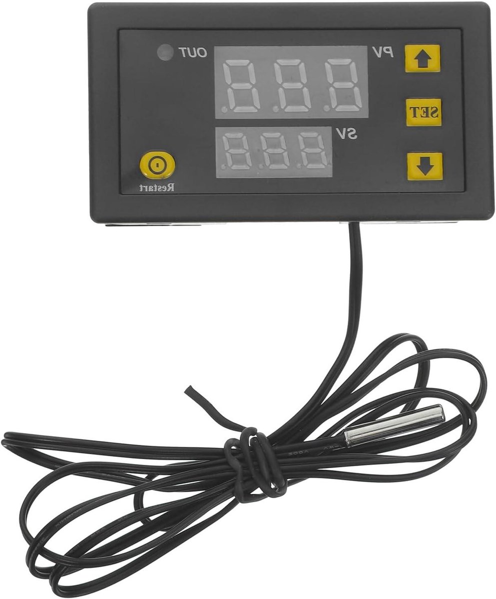 Digitale Temperatuurregelaar - Thermostaat Module - Nauwkeurig Regelen - Compact Ontwerp - 7.9x4.3x2.6 cm - Zwart