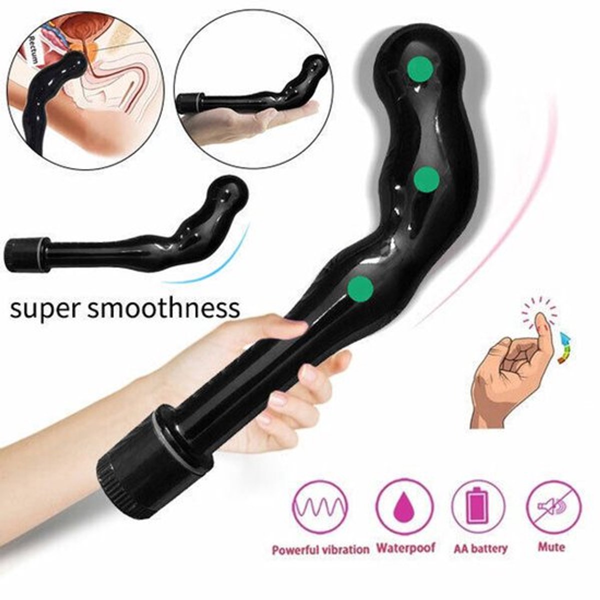 G-spot prostaatmassageapparaat masturbator dildo anaal bilt vibrator plug kraal speelgoed