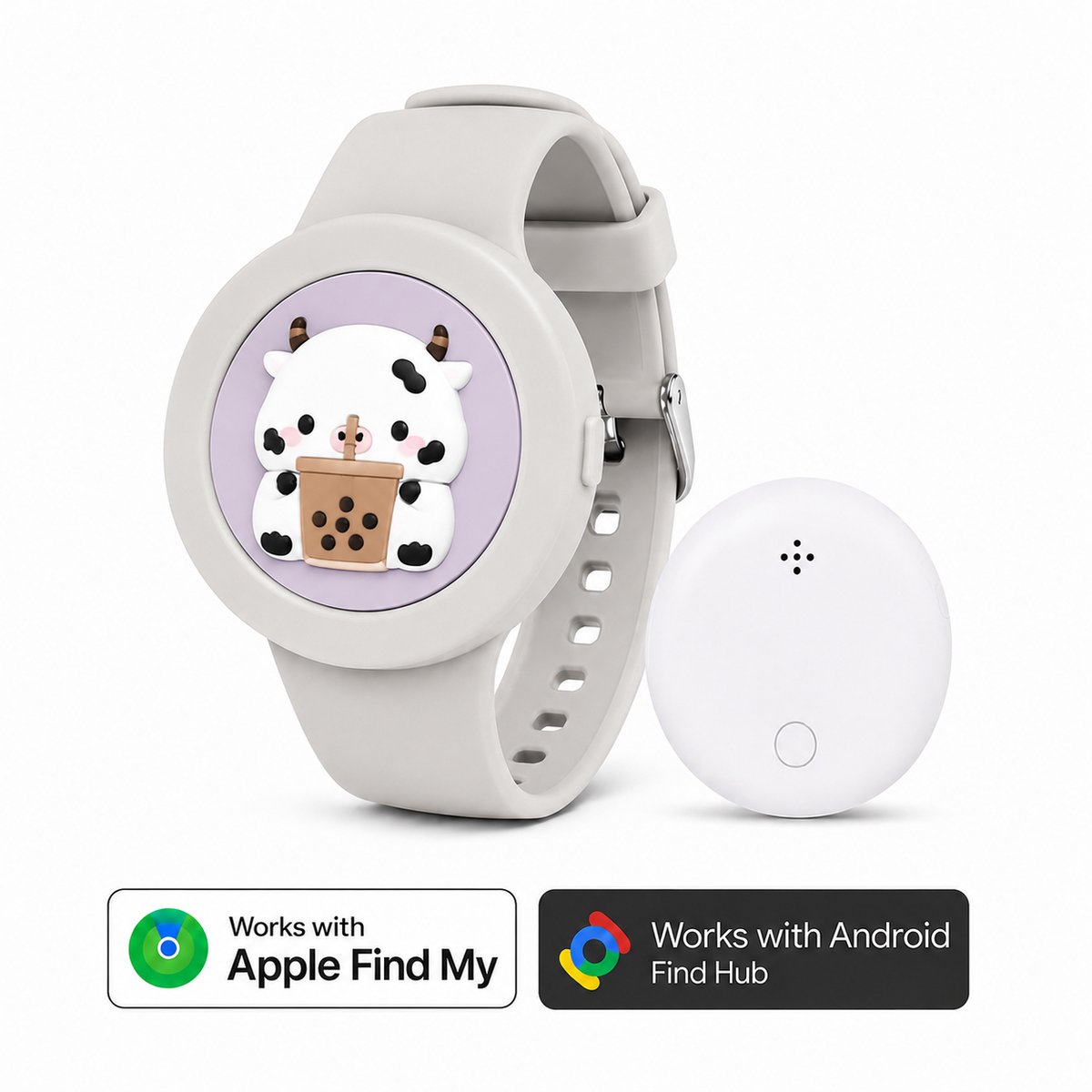 Kinderhorloge - gps armband – werkt met Android Find My Hub - Kinderhorloge met gps - Bluetooth Tracker – Kinderhorloge jongen - Kinderhorloge meisje - Waterdicht – Inclusief tracker - Met geluidssignaal
