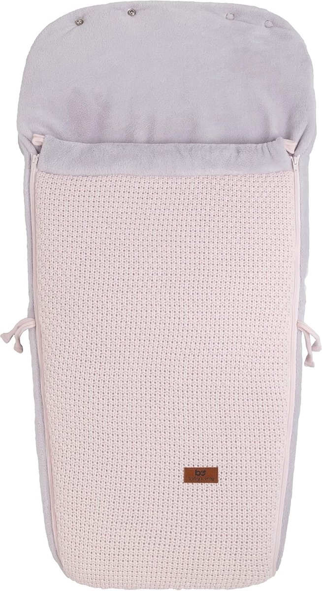 SnelShoppen - Luxe Footmuff Buggyzak voor Buggy - Robuuste Knitted Voetenzak - Geschikt voor 3-Punts Gordel - Classic Pink - Ideaal voor Kinderen en B