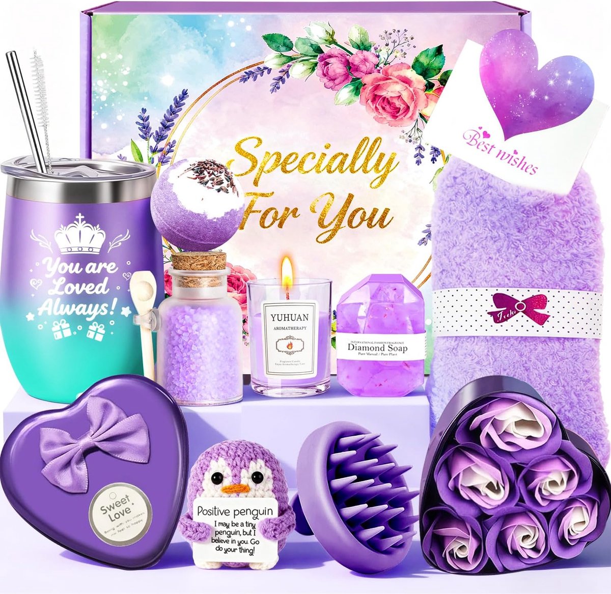 SnelShoppen - Uniek Geschenkenpakket voor Vrouwen - Verwenpakket voor Vriendin, Moeder, Zuster, Beste Vriendin - Verjaardag, Valentijnsdag, Moederdag,
