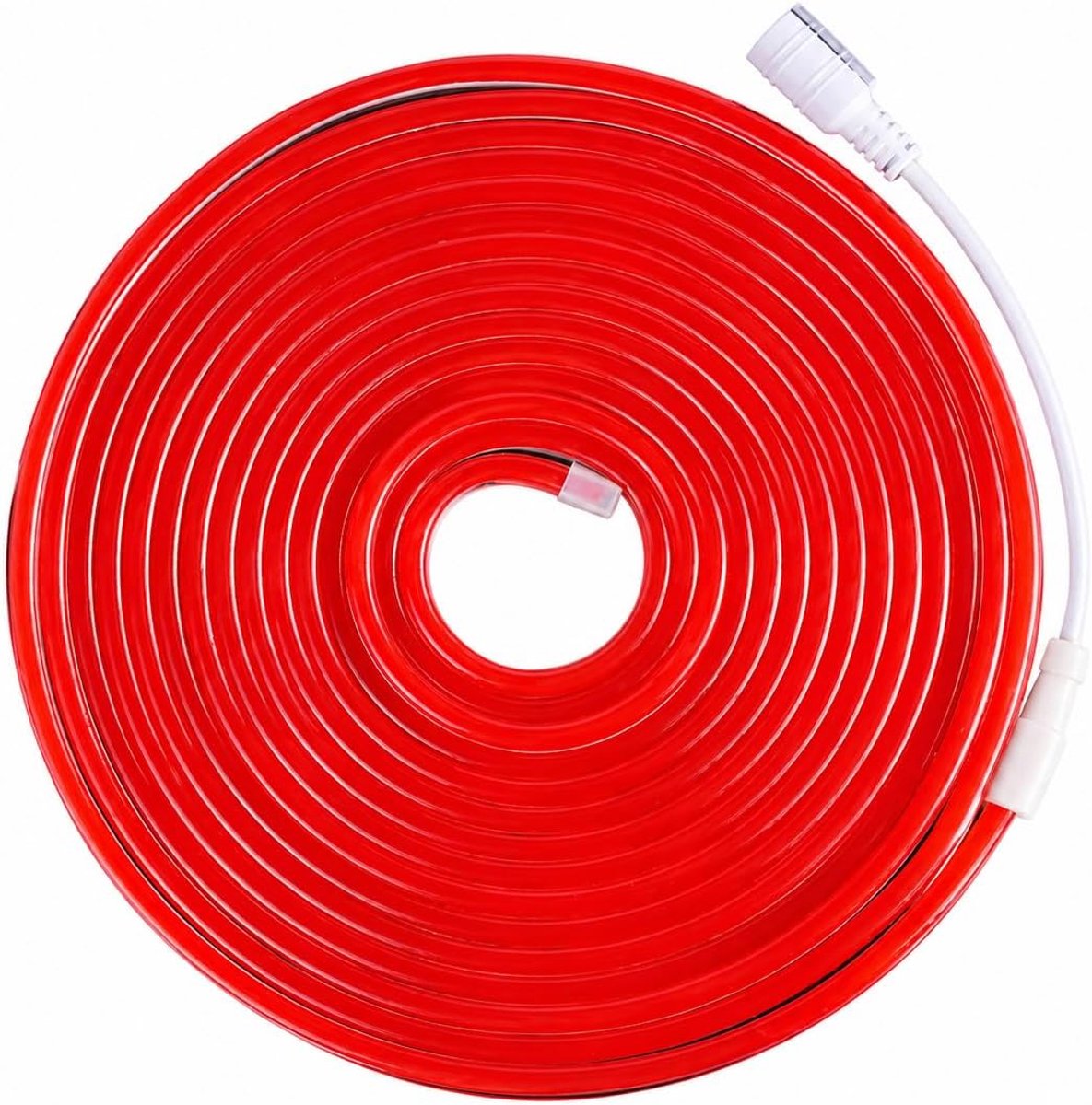 SnelShoppen - Flexibele Neon LED Strip 12V, 5M, 120 LEDs/meter, Rood, Ideaal voor Binnen en Buiten, Perfect voor Feest, Tuin, Keuken, Bedrijf, Decorat