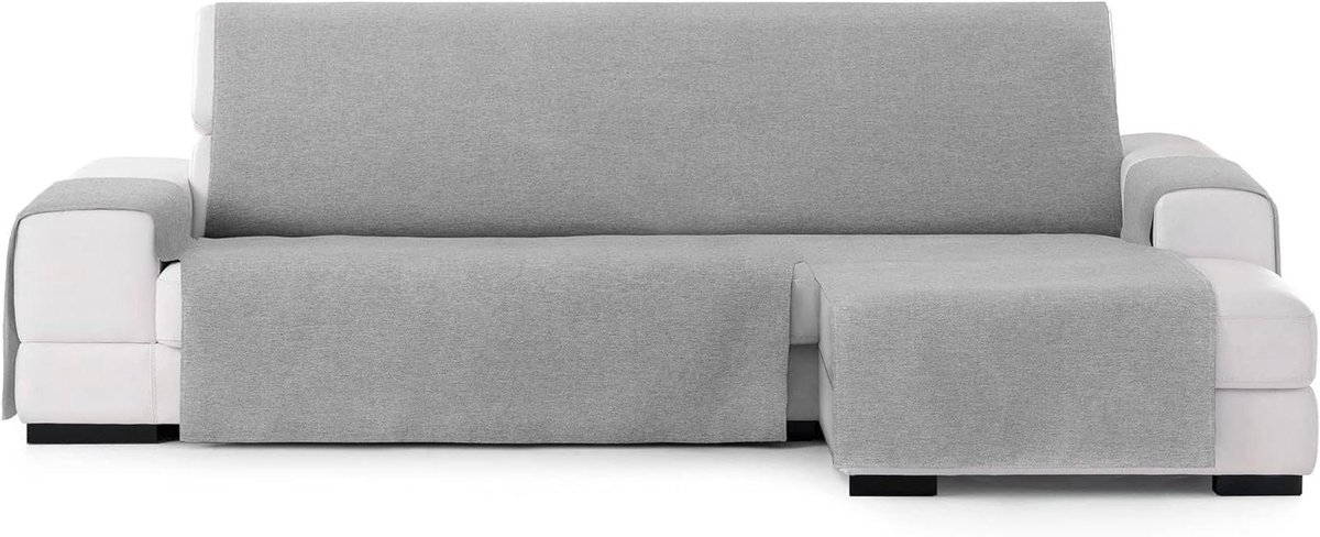 Bankovertrek Chaise Longue - Hoes voor bank - Bescherming Meubels - Gemaakt in Spanje - 290 cm - Lichtgrijs