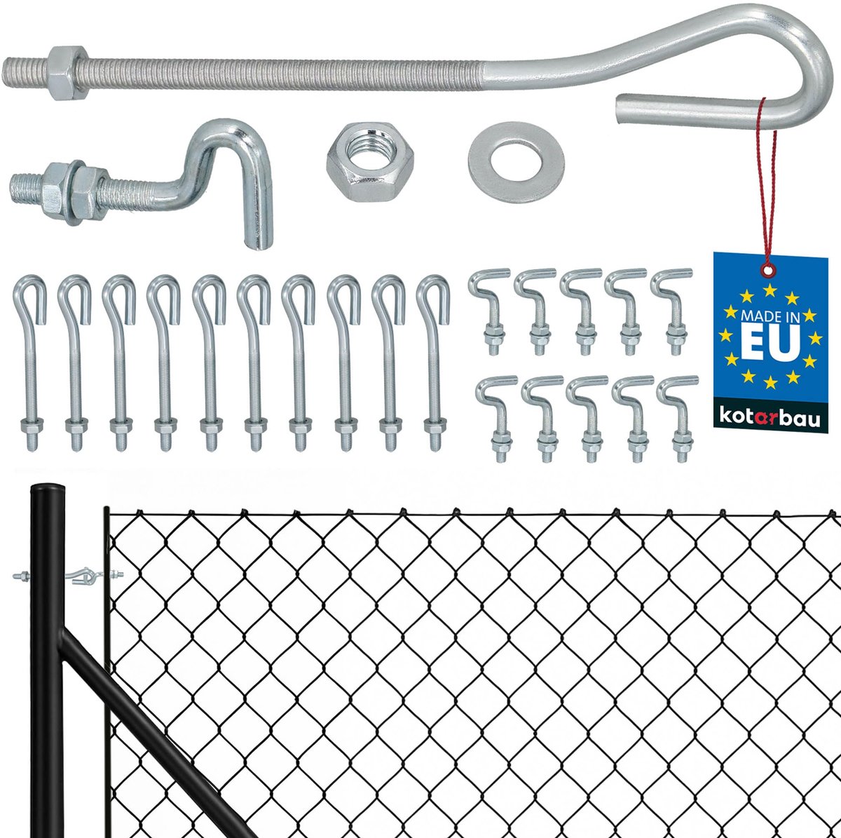 KOTARBAU 10 Stuks Draadspanner M6, Kabelspanner, Spanner van Verzinkt Staal