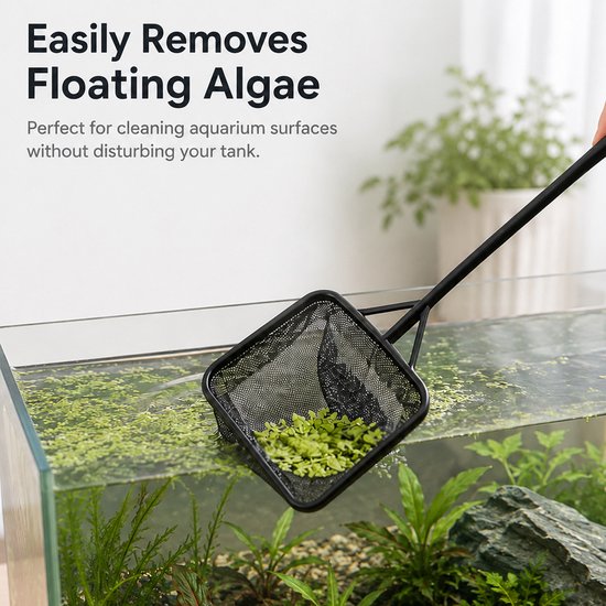 Ulisem - Zwembad Skimmer Net - Zwembad Cleaner Net - Zwembad Schepnet met Steel - Schepnet - Visnet - Schepnet voor vissen - Voor vissen en hengelen, zwembad, vijver - Voor volwassenen en Kinderen - 17x56cm - Zwart van ulisem — afbeelding 5