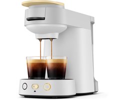 Philips Senseo Vibe Koffiepadmachine CSA225/50 - Compact - Keuze uit 1 of 2 Kopjes - Instelbare Intensiteit - Automatische Uitschakeling - Lichtgrijs