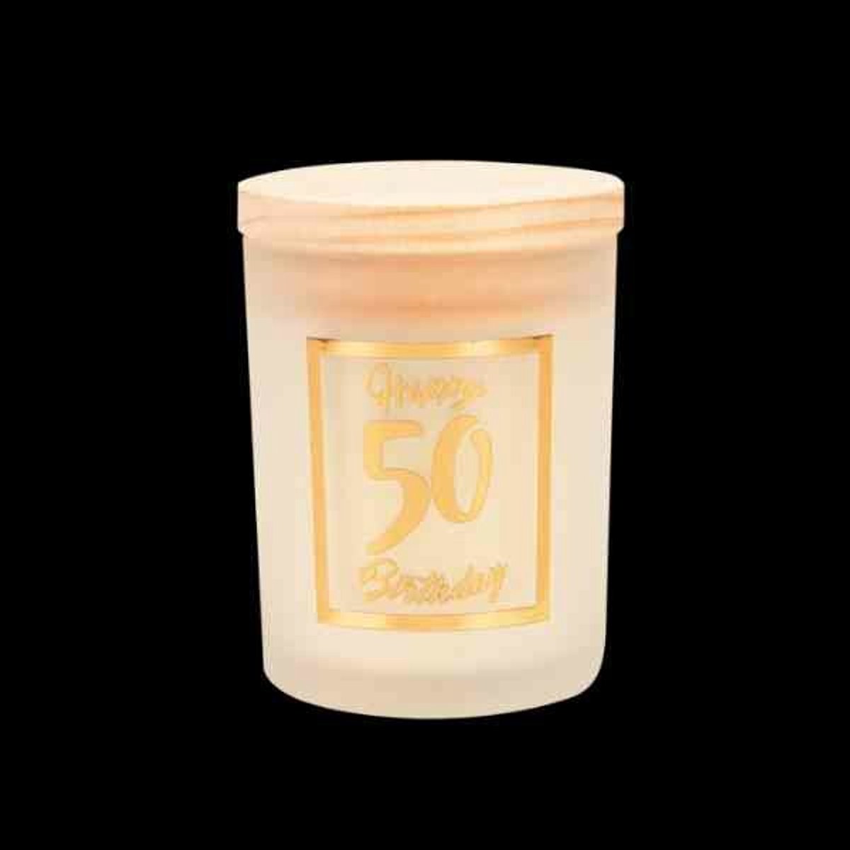 Paper Dreams Geurkaars klein goud/wit - 50 jaar 8x6 cm