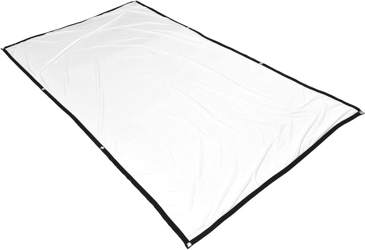 Projectorscherm Vouwbaar - Projectiescherm Buiten - Thuisbioscoop Ervaring - Kreukvrij Polyester - 160 Graden Zicht - Wit