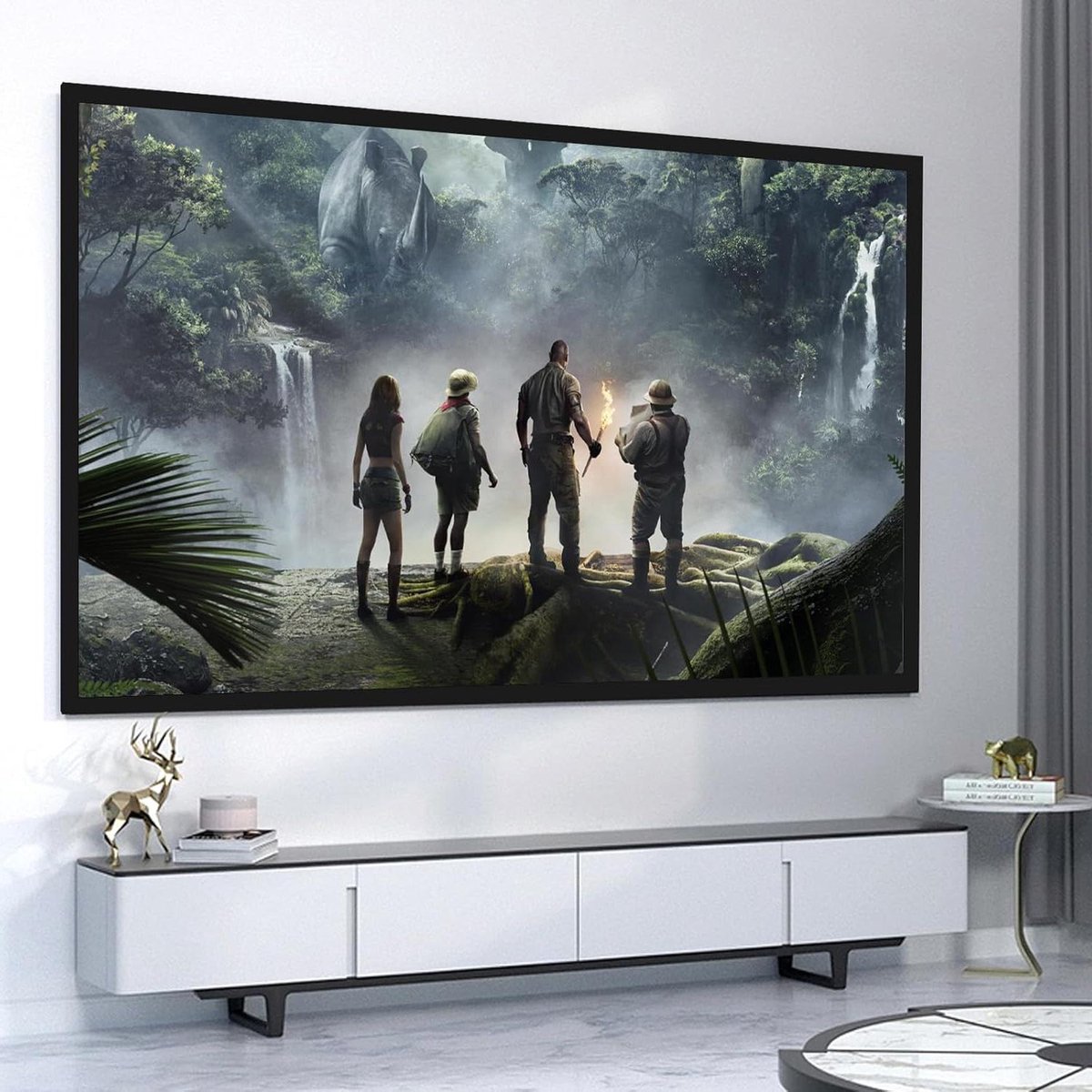 Projectiescherm - Beamerdoek HD - Thuisbioscoop Creëren - Vlak Scherm Structuur - 120 Inch - Wit