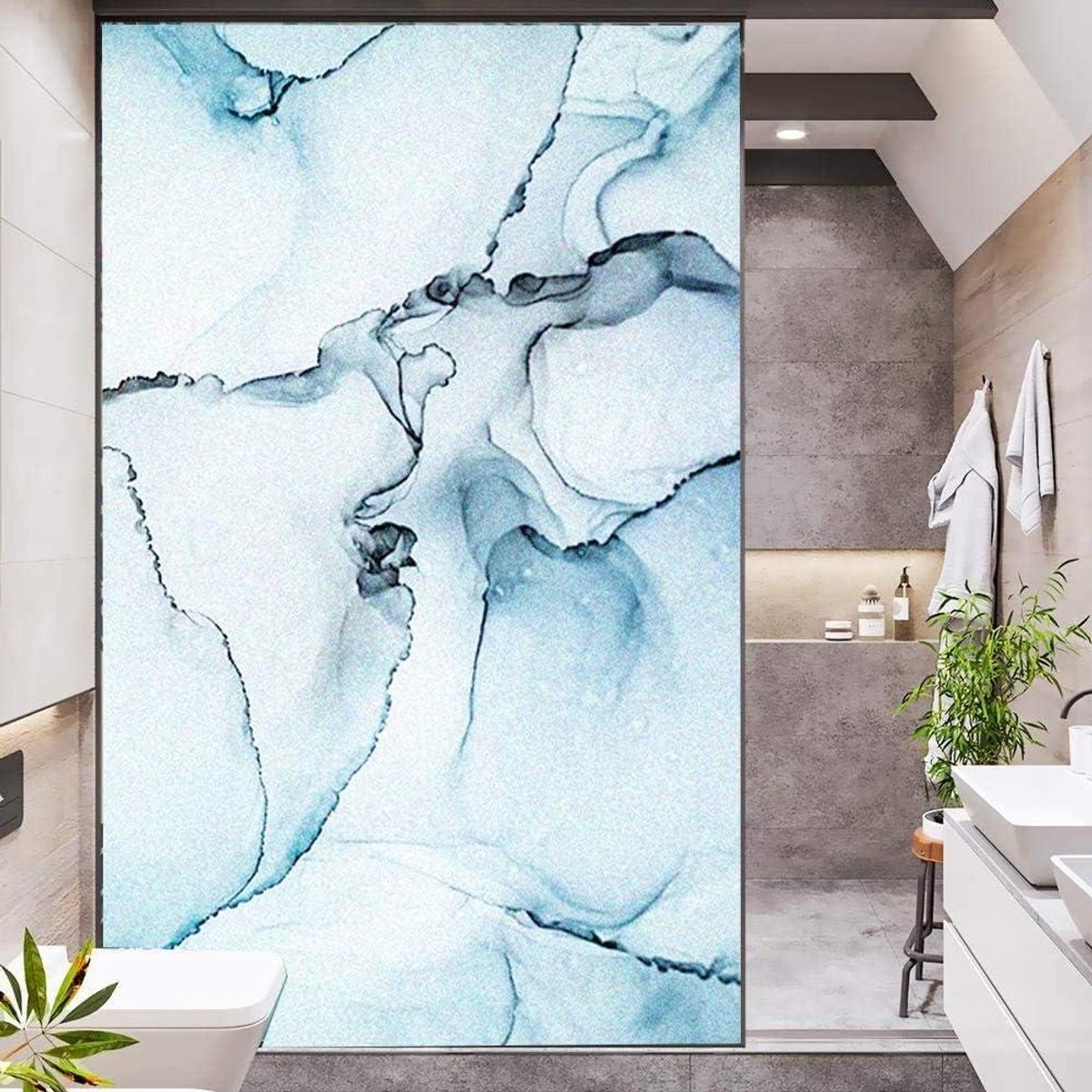 Raamfolie - Privacy folie - Meer privacy - Lijmvrij statisch - 50x70cm - Bloemen