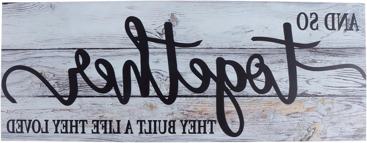 Houten Wandbord - Rustiek Decor - Huis Decoratie - Warme Sfeer - 42 x 16 cm - Bruin