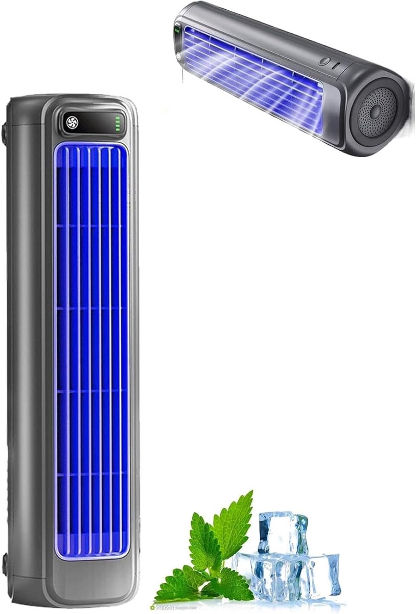 Originele draadloze wandventilator met 3 snelheden | Stil en draagbaar | geschikt voor wandmontage, ideaal voor keuken | slaapkamer en kantoor | grijs