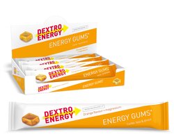 Dextro Energy Energie Gums - Sinaasappel + Magnesium Energie Bar - Vegan Energie Reep - 8 porties (8 x 45 gram) - 8 stuks