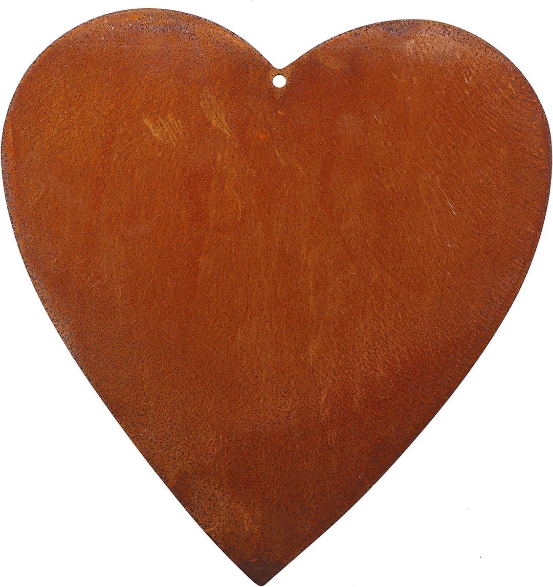Decoratie Hart - Hangdecoratie Metaal - Woonkamer Keuken - Natuurlijke Patina Afwerking - 17.5 cm - Roestkleurig