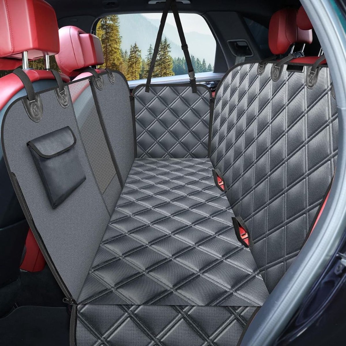 DnA® Hondendekken Auto Achterbank - Hondendeken voor Achterbank - Universele Autodeken - Grijs - 32cm x 22cm x 11cm