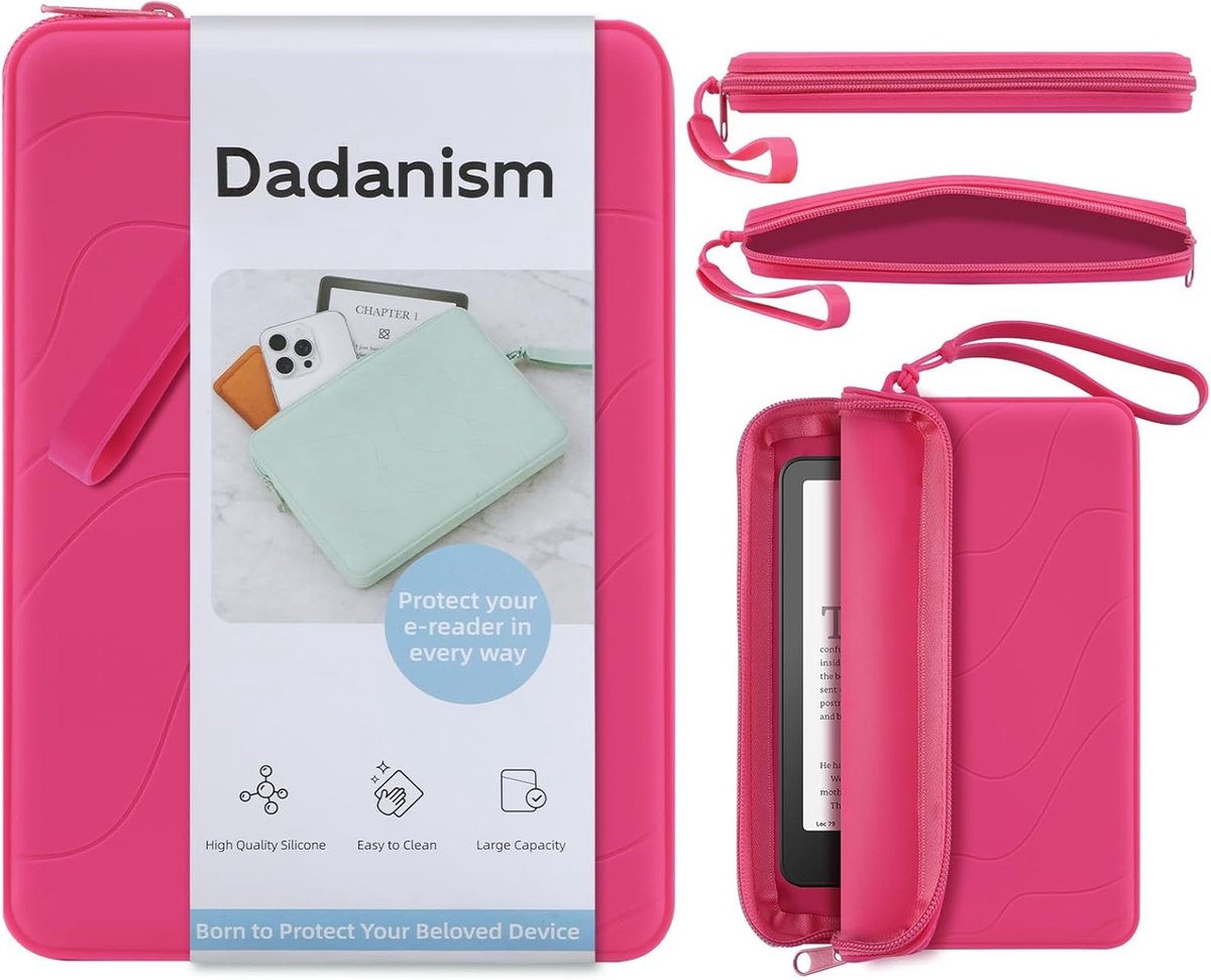 7 Inch Silicone Clutch voor Kindle Paperwhite, Kobo en Nook E-reader - Multifunctionele Tas met Anti-Dust Coating en Ruimte voor Telefoon