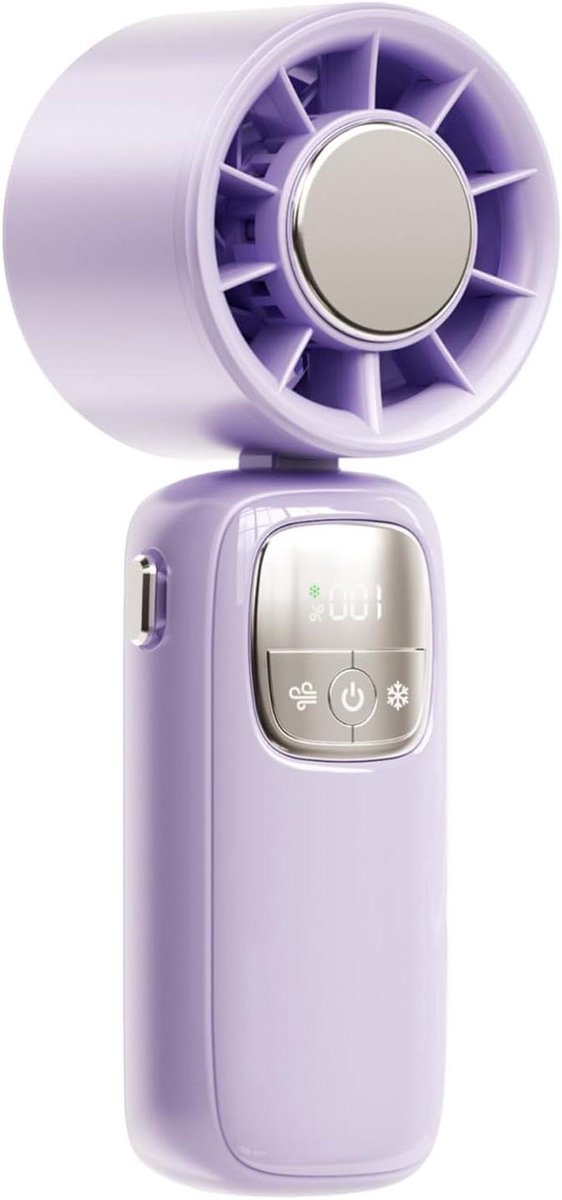 Persoonlijke Ventilator - Zakventilator Opvouwbaar - Buitenactiviteiten Koelen - Instelbare Snelheden - 62 x 63 x 62 cm - Lavendel