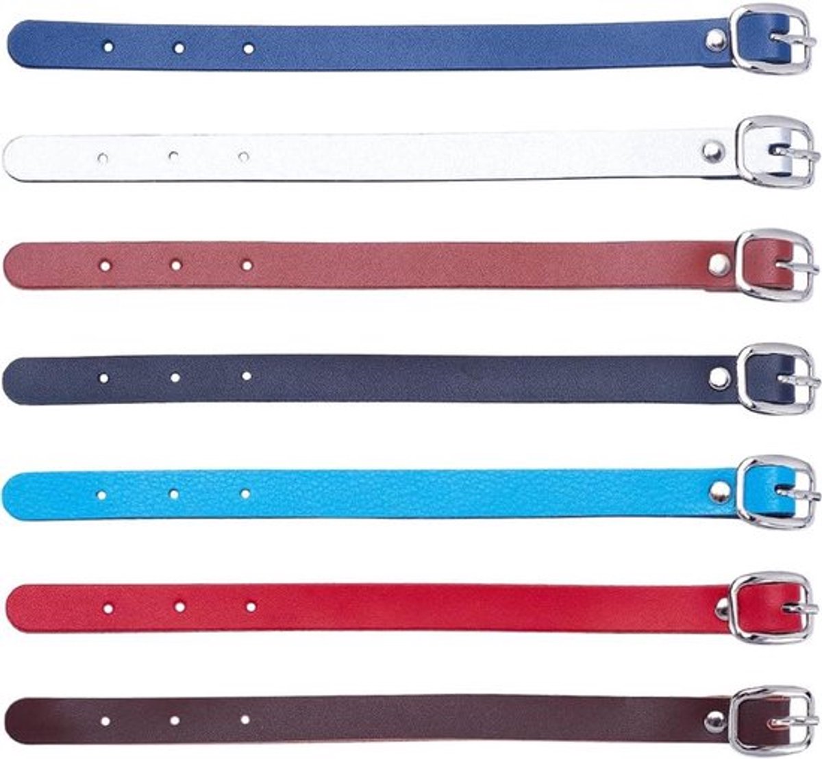 Bagagelabels - Bagage Riem - Lederen - Stijgbeugel - Verstelbare Lengte - Vervanging Riemen - Echte - Metalen Gesp - Horloge Band - Band - Card Pass Houder - Reizen - Geschikt voor - Koeienhuid - 7 Kleuren - 8 Inch