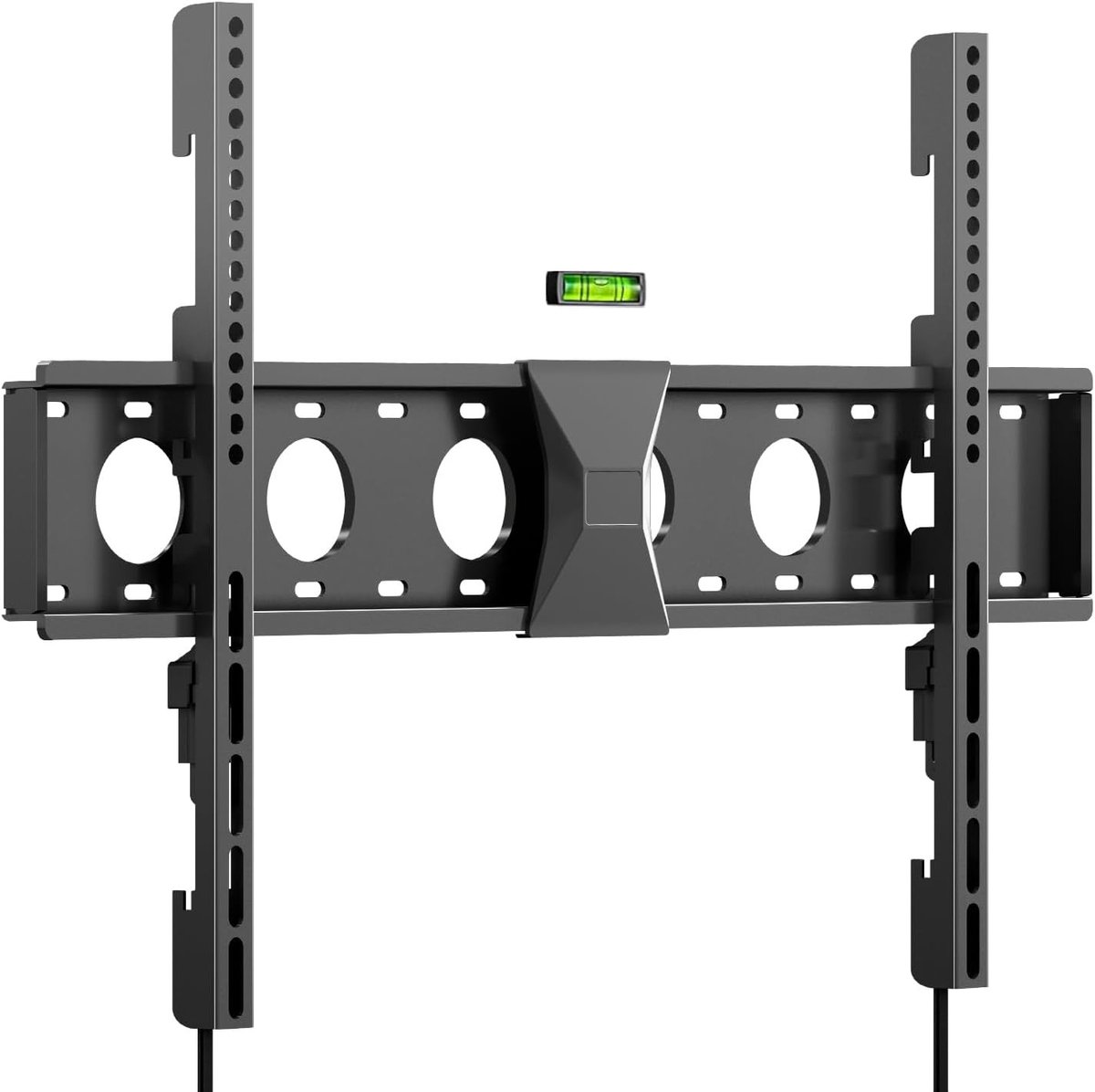 Vaste TV muurbeugel voor 42-75 inch televisies tot 60 kg, ultra-dun ontwerp, max VESA 600 x 400 mm, stevige muursteun voor platte en gebogen TV's, eenvoudig te installeren