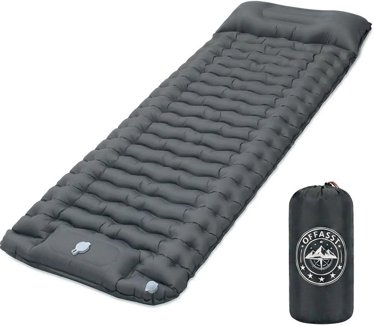 SnelShoppen - Ultralichte Campingmatras voor Volwassenen en Kinderen, Opblaasbare Isolatiemat met Voetpomp, Ideaal voor Kamperen, Wandelen, Strand en