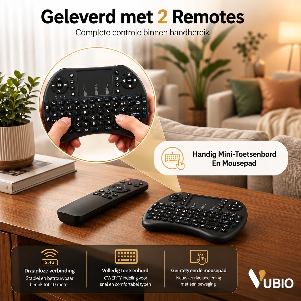 VUBIO Vortex Mini Beamer 4K | ANDROID | WIFI | AI Color Engine | 19200 Lumen | Max 300" | 3D Ready (Anaglyph) | Automatische Keystone | 2 Ingebouwde Speakers | LED Mini Projector – foto 3