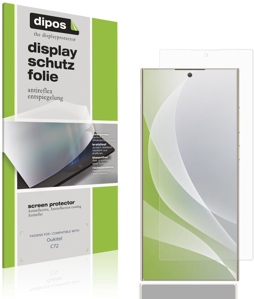 dipos – 4x Matte Beschermfolie geschikt voor Oukitel C72 | Krasbestendige & antireflecterende Screenprotector Ultra-Thin