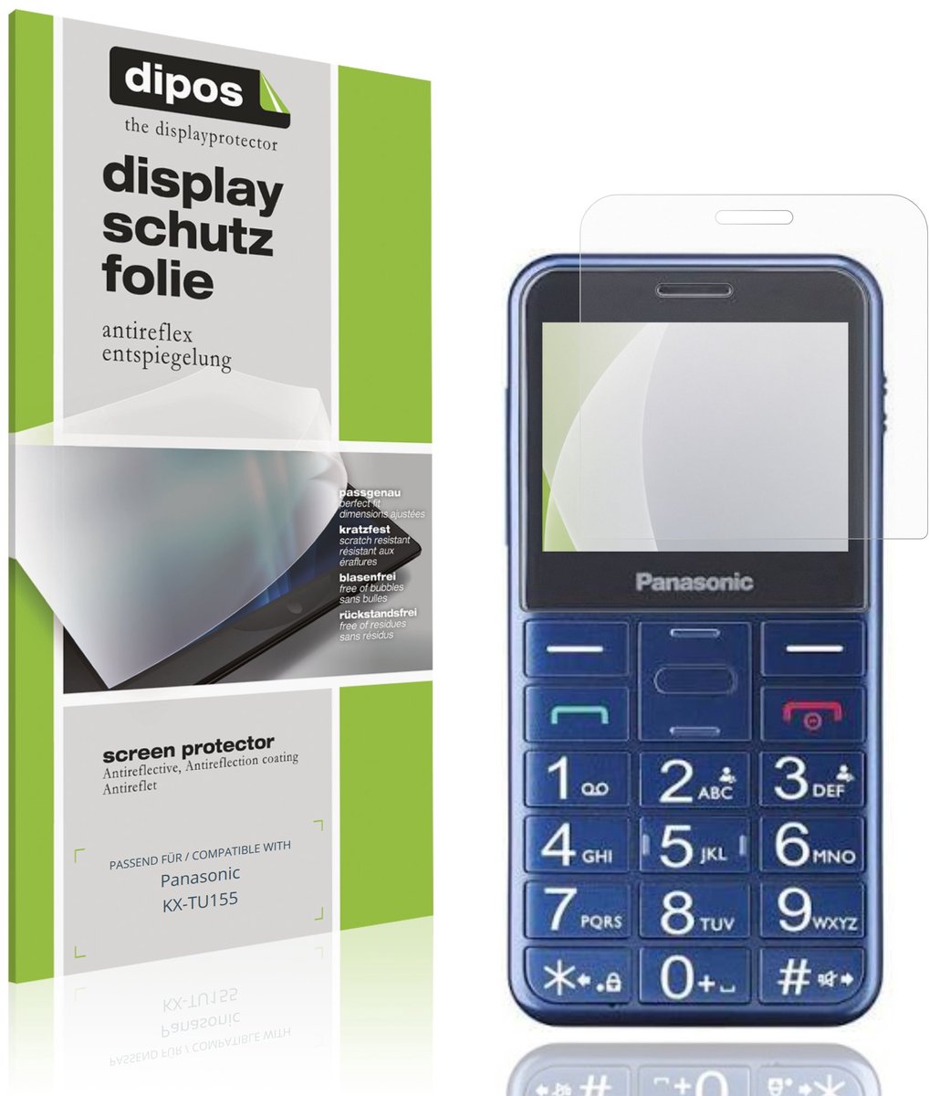dipos – 4x Matte Beschermfolie geschikt voor Panasonic KX-TU155 | Krasbestendige & antireflecterende Screenprotector Ultra-Thin