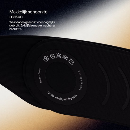 Loop Eclipse™-slaapmasker – Premium lichtblokkerend oogmasker voor slapen, reizen, dutjes en zijslapers | Diepere duisternis voor meer rust | Sluit aan op het gezicht met ruimte voor je wimpers | Zwart