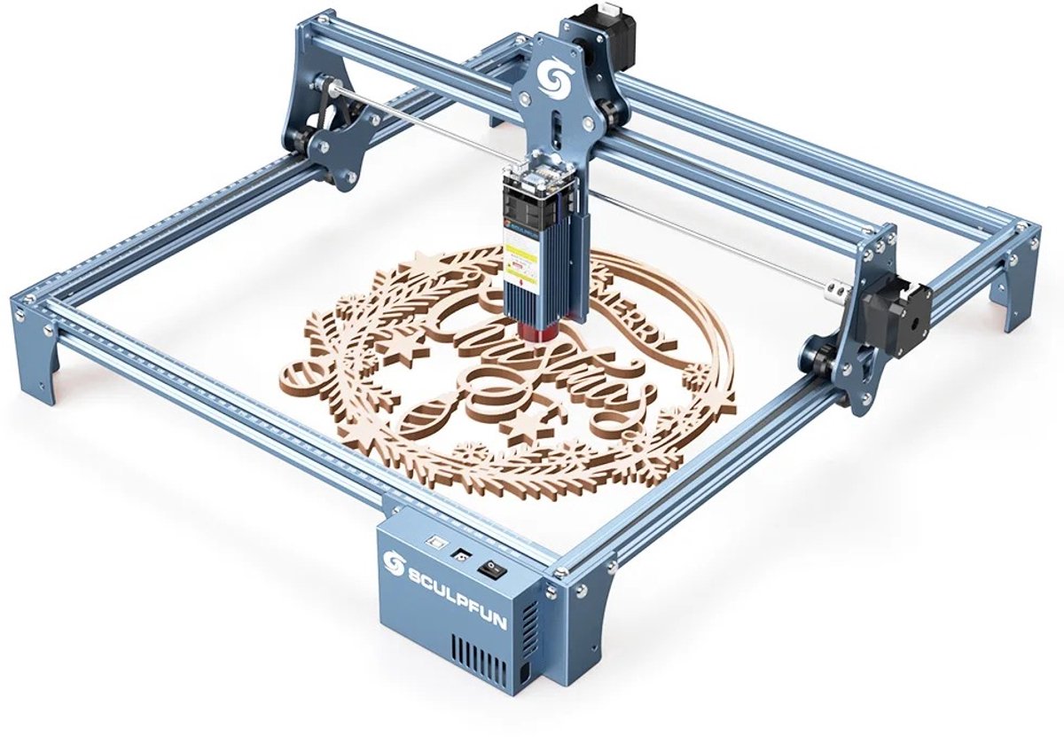 DailyDamaar laserprinter - Laser graveermachine - Laser machine - Laser cutter - Hout snijmachine - Graveergebied 41x42 cm - Blauw