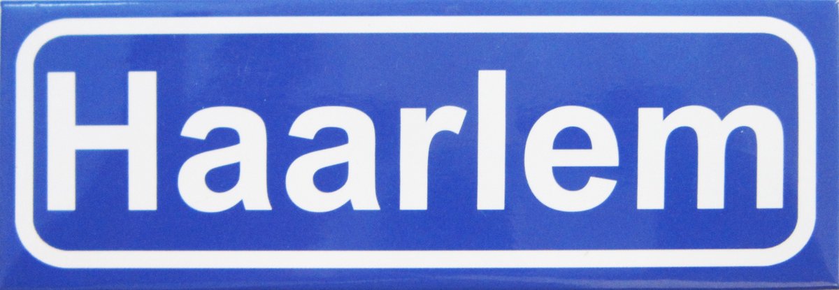 Souv© - magneet plaatsnaambord Haarlem