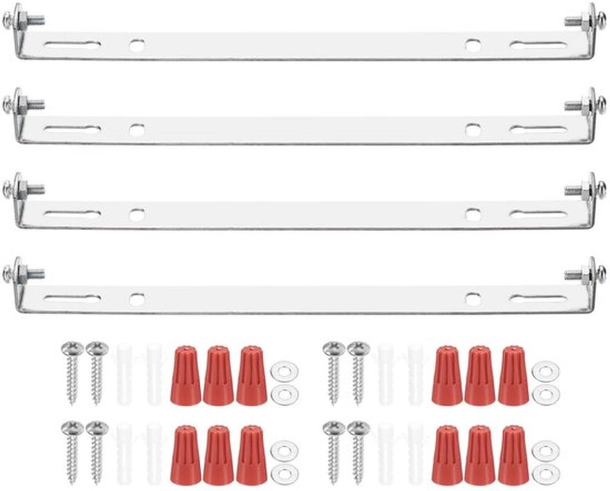 Universele Montagekit voor Lamp 165 mm - 4 Sets Plafondplaat met Kruisbalk en Schroeven voor Plafondlamp