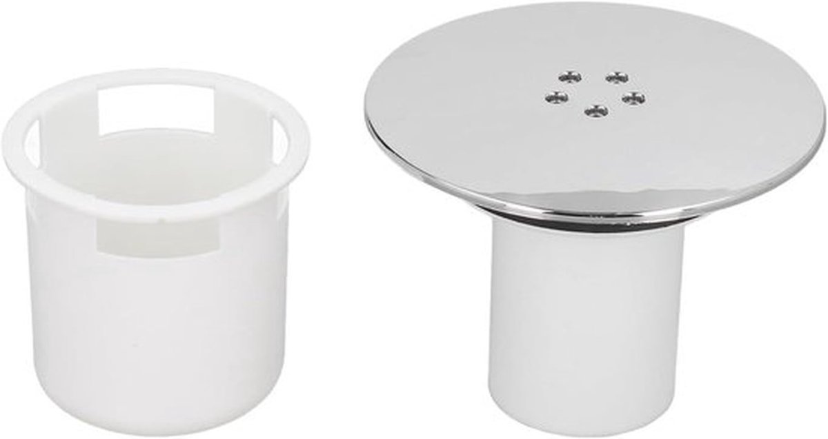 Doucheafvoer deksel - Afvalplug - Chroom - 115 mm - 90 mm uitlaat - Verwijderbare afvoerplug - Snelle doorstroming - Geschikt voor lade - Chromaatbehandeling - Vervanging