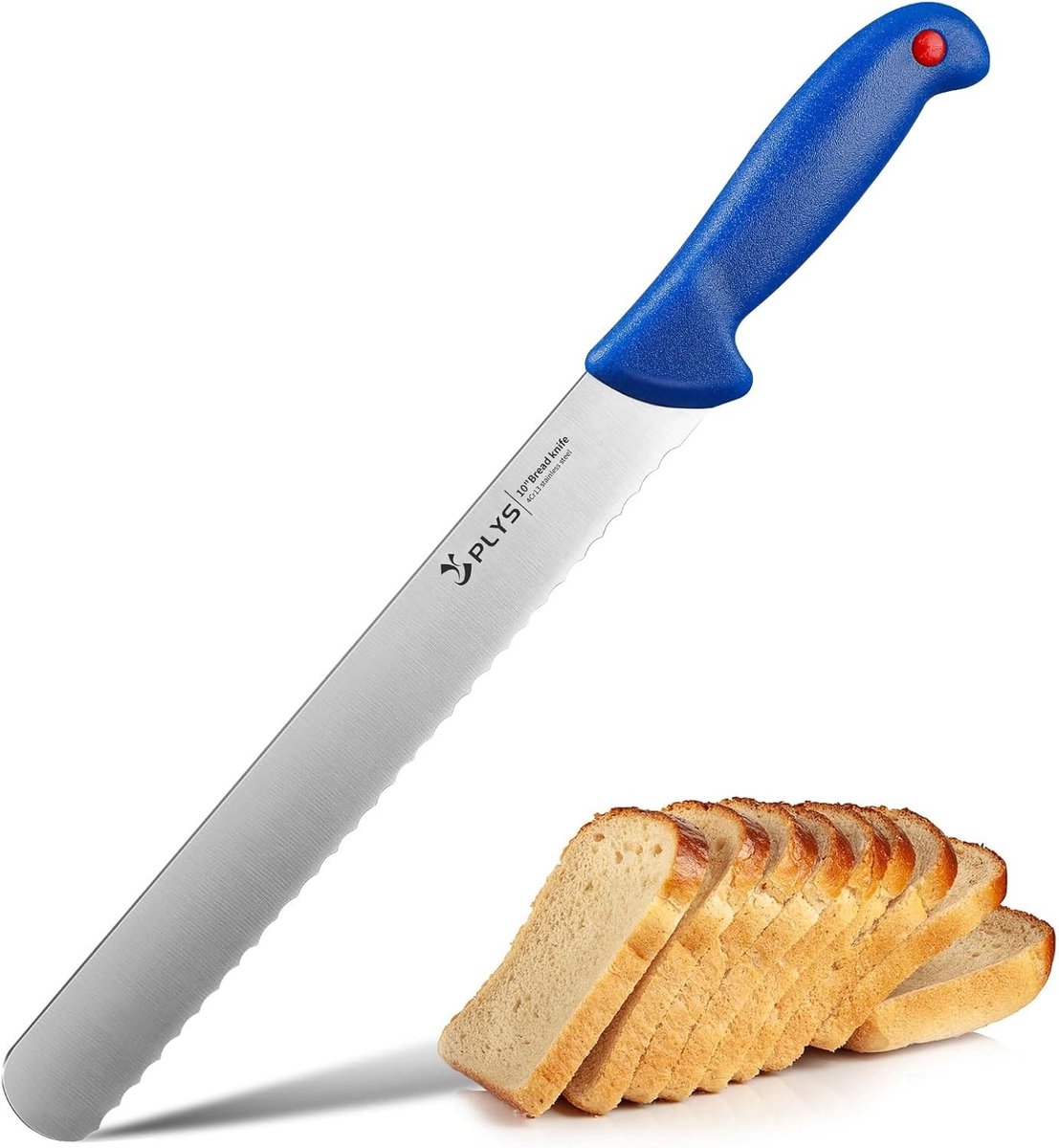 Serrated Broodmes van Roestvrij Staal, 26.5 cm, Perfect voor Brood en Gebak, Snijdt Eenvoudig en Efficiënt