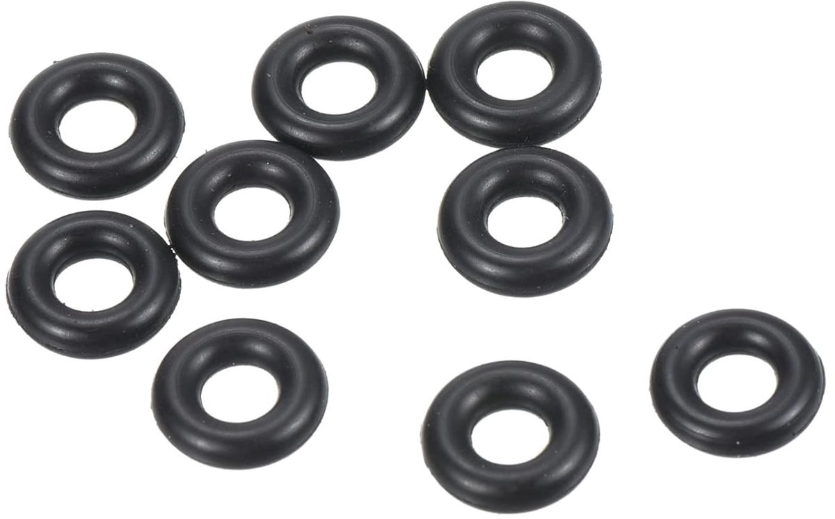 100 Stuks Nitrile Rubber O-Ringen 7mm AD 3mm ID 2mm Breed voor Waterkraan, Loodgieterij en Auto Reparatie, Zwart