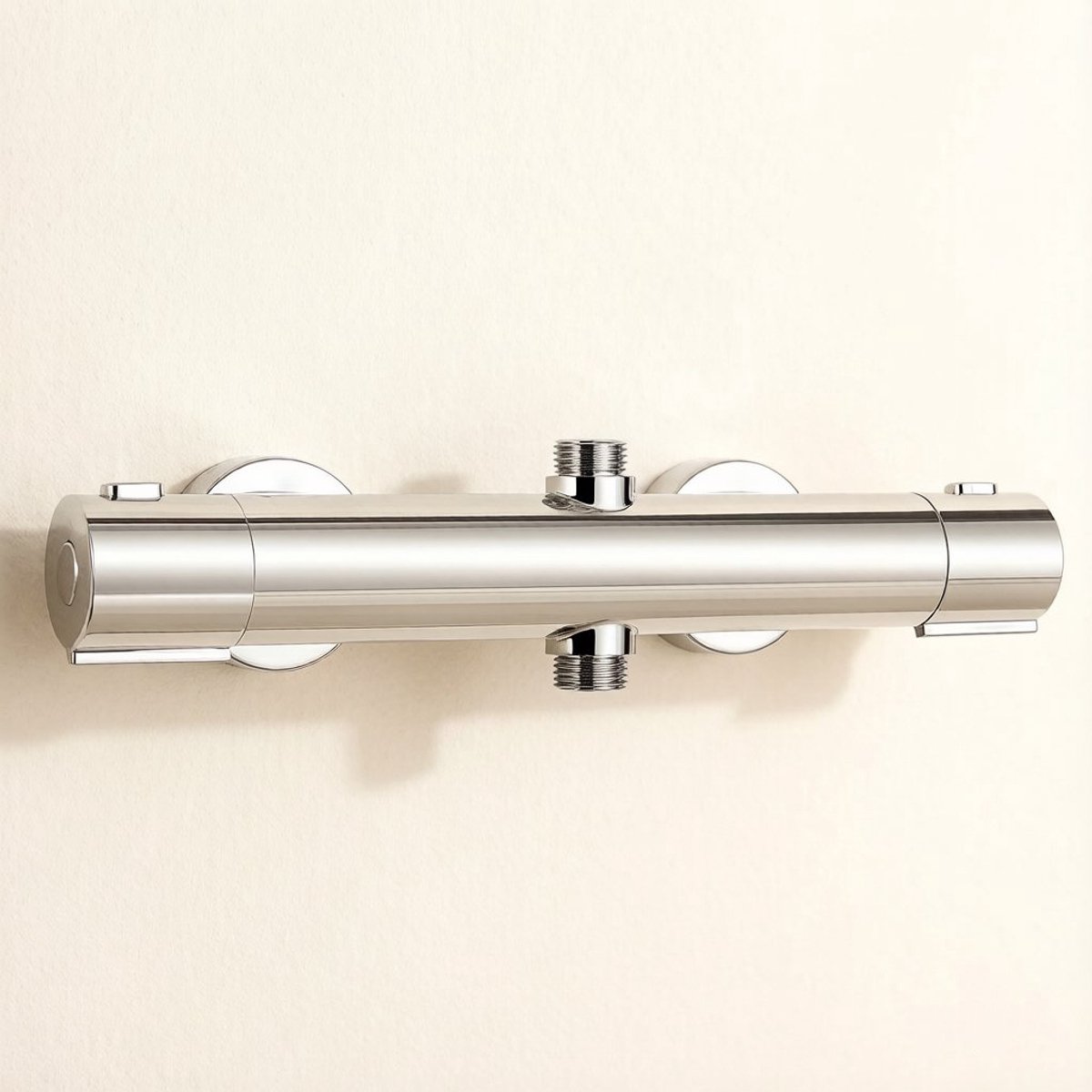 Auralum Max Thermostatische Douchekraan - Met CoolTouch Technologie - Douchemengkraan met 2 Uitgangen - 15 cm Hartafstand - Inclusief koppelingen - Chroom