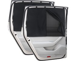 Magnetische zonneschermen voor zijruiten van de auto - Set van 2 stuks - Dubbele laag - 71x47 cm -- Beschermt de privacy en biedt bescherming tegen de zon