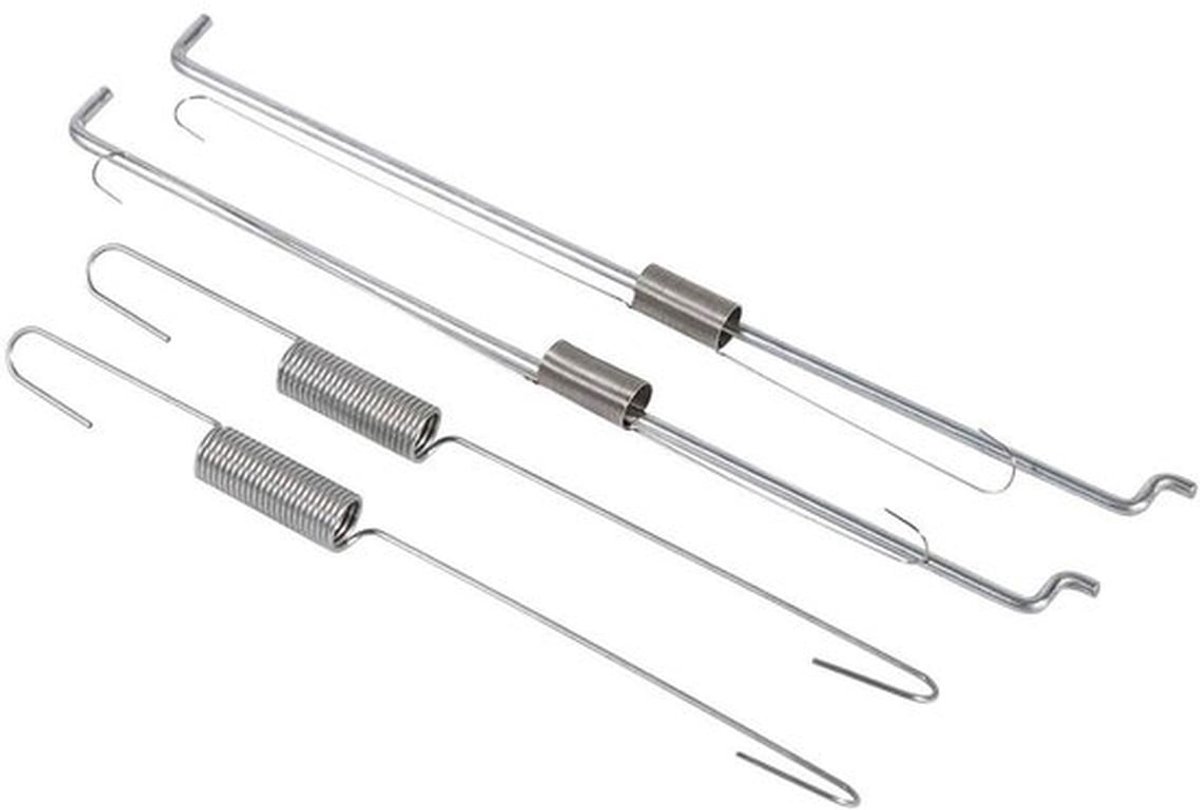 Metalen gasveer, 2 sets gasretourveer Snelheidsregelaar Linkstang, hoge stabiliteit, stevigheid en duurzaamheid voor auto