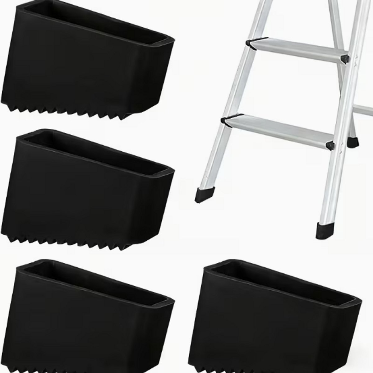 FSW-Products Ladder Voetdoppen 4 Stuks – Antislip Laddervoeten – Rubber Ladderdoppen – Beschermdoppen voor Aluminium Ladders – Slijtvast en Veilig