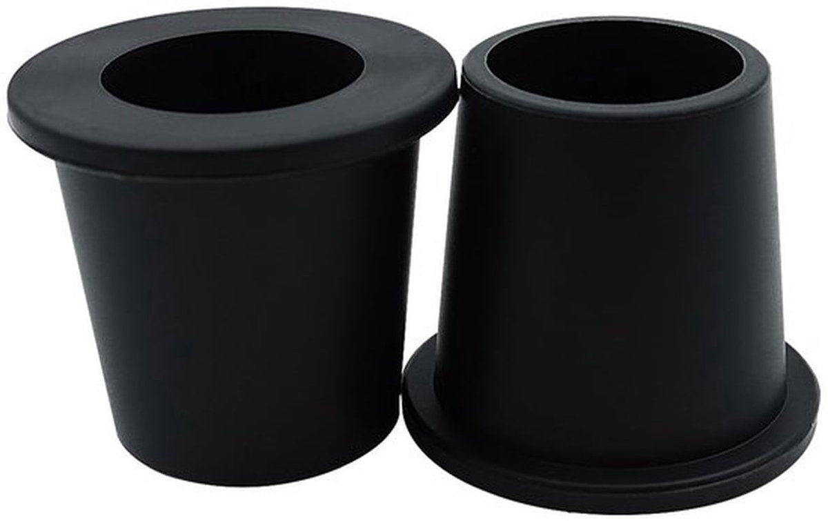 2x Tafel Parasol Gat Ringen - Zachte Silicone - Voor Tuin, Koffie- en Theezaken (Zwart)