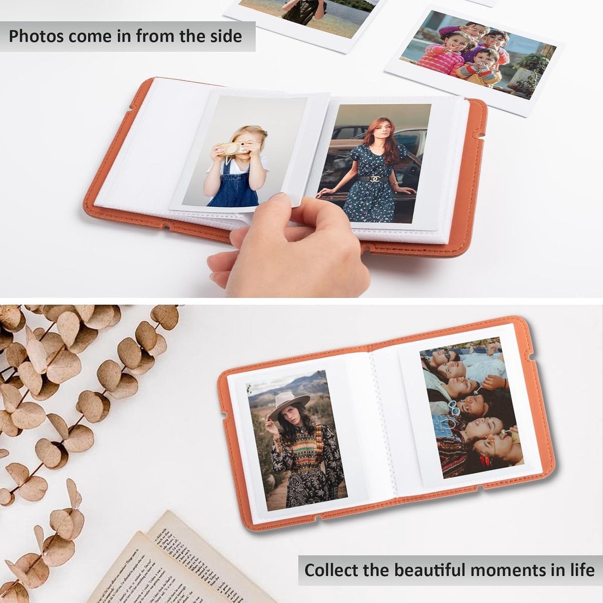 Photo Album met 28 Pockets voor Instax WIDE Camera Film, PU Leer Mini Album voor Filmverzameling, Souvenir Boek voor WIDE 300/WIDE 210 en EVO/WIDE 400