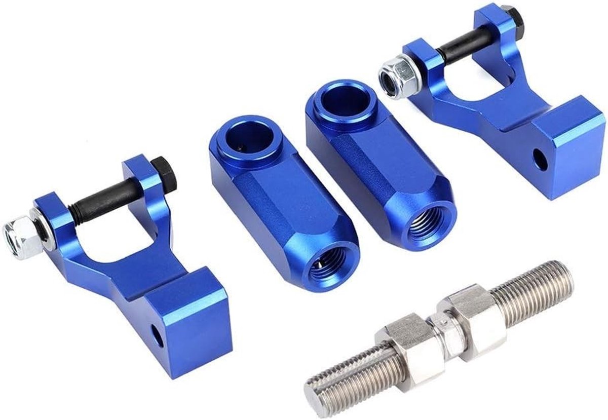 Verstelbare Aluminium Voor- en Achterlagerset voor ATV's - Geschikt voor 350, 660 en 700 - Blauw, Duurzaam en Modern