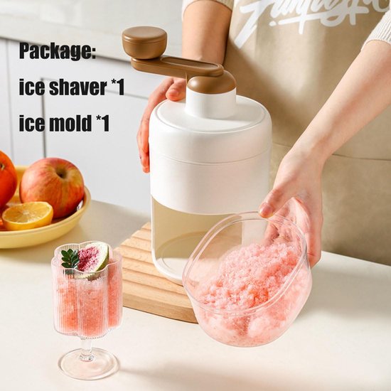 Handmatige IJsbrekermachine voor Thuis - IJsscheerapparaat voor Sneeuwkegels en Drankjes - Ideaal voor Feesten en Buitengebruik — afbeelding 3
