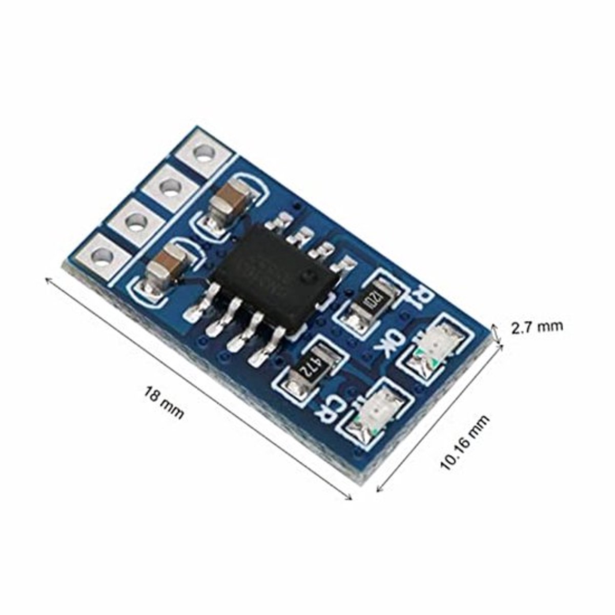 Zonne-oplaadmodule, 1A 4.4-6.5V invoer 4.2V uitvoer LiPo Li-ion lithium batterijlader MPPT Zonne-oplaadcontroller module (zonder pin)