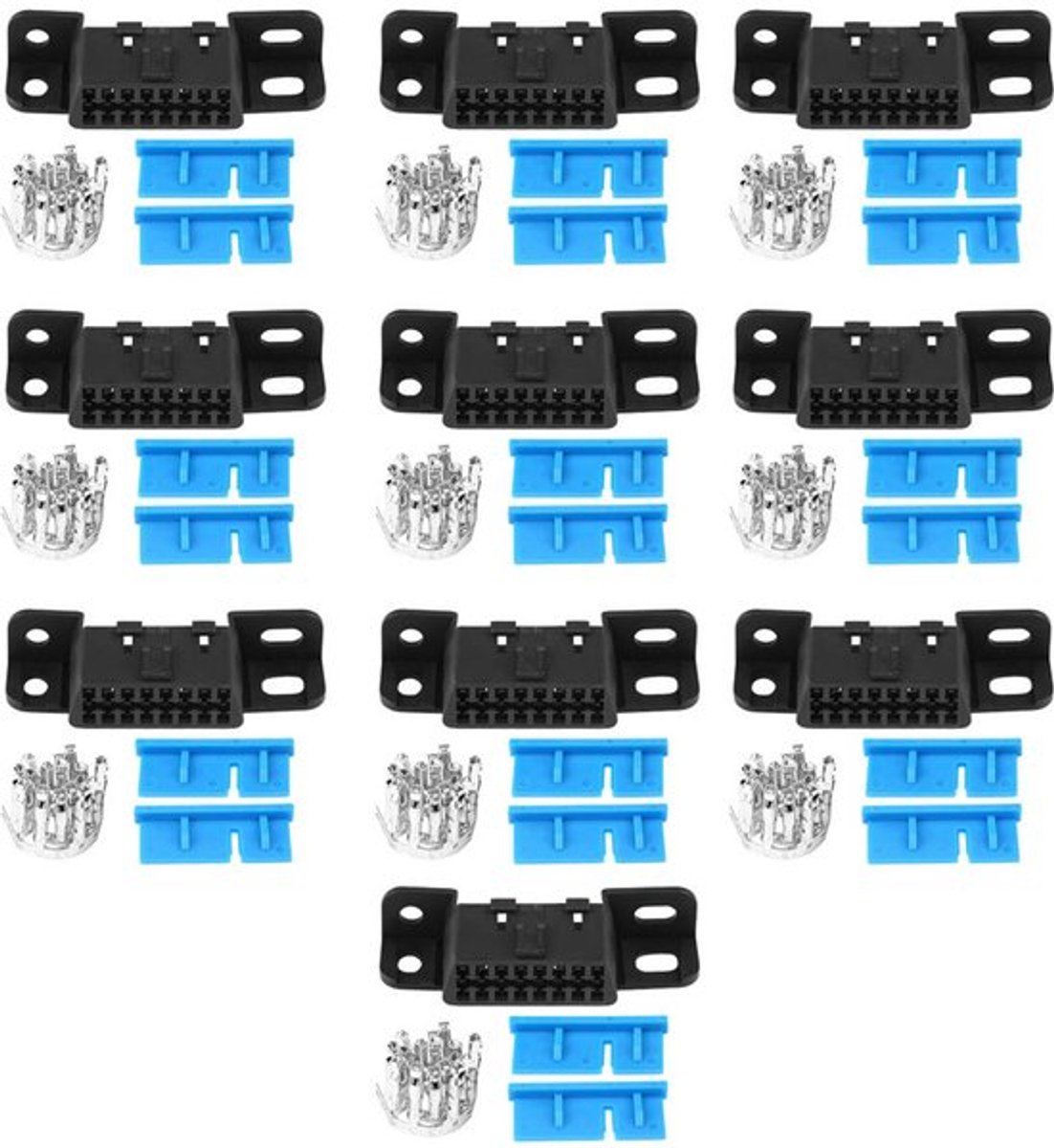 vrouwelijke connector, OBD2 vrouwelijke connector, slijtvast 16 pin ABS voor auto