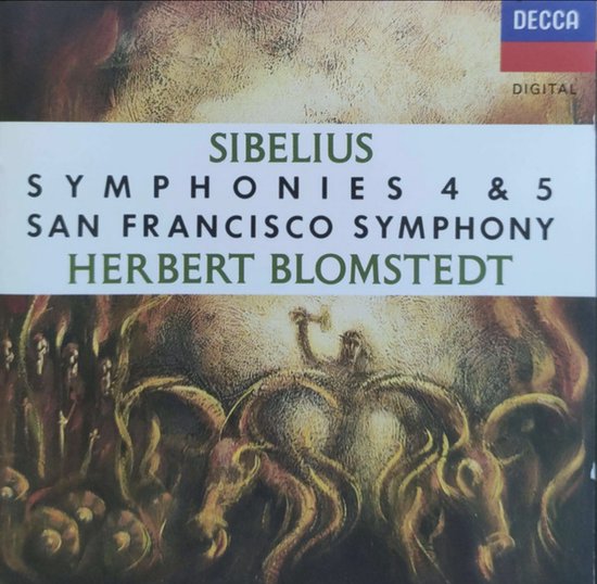 Albumhoes: Sibelius Symfonieën 4 & 5. San Francisco Symphony. Herbert Blomstedt. Decca Digital.
